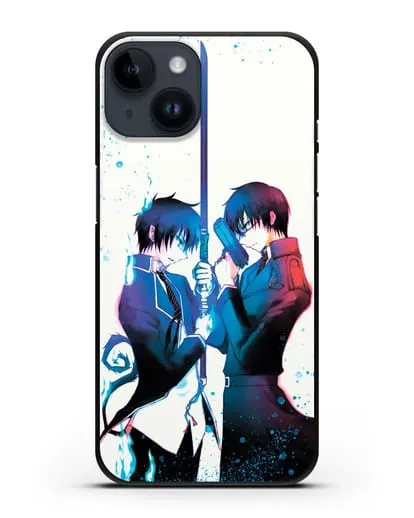 Чехол аниме Синий экзорцист - Братья-экзорцисты силиконовый для iPhone 14