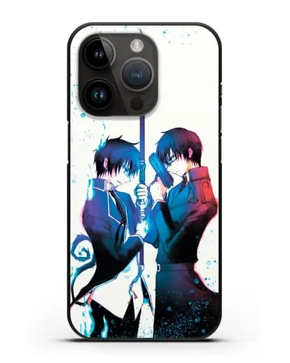 Чехол аниме Синий экзорцист - Братья-экзорцисты силиконовый для iPhone 14 Pro