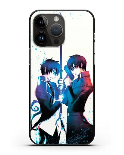 Чехол аниме Синий экзорцист - Братья-экзорцисты силиконовый для iPhone 14 Pro Max