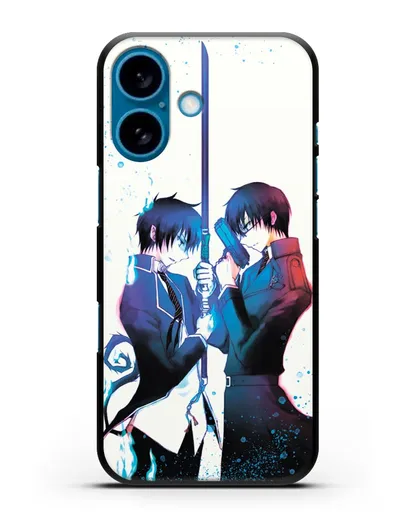 Чехол аниме Синий экзорцист - Братья-экзорцисты силиконовый для iPhone 16