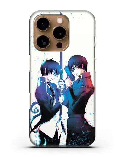 Чехол аниме Синий экзорцист - Братья-экзорцисты силиконовый для iPhone 16 Pro