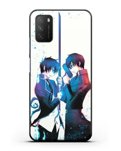 Чехол аниме Синий экзорцист - Братья-экзорцисты силиконовый для Xiaomi Poco M3