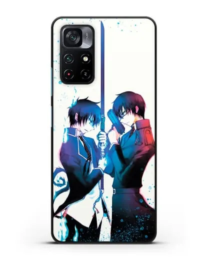 Чехол аниме Синий экзорцист - Братья-экзорцисты силиконовый для Xiaomi Poco M4 Pro 5G