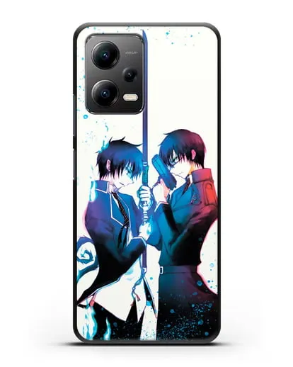 Чехол аниме Синий экзорцист - Братья-экзорцисты силиконовый для Xiaomi Poco X5