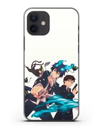 Чехол аниме Синий экзорцист - Рин и Юкио силиконовый для iPhone 12