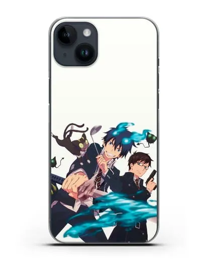 Чехол аниме Синий экзорцист - Рин и Юкио силиконовый для iPhone 14 Plus