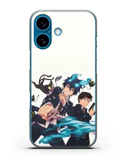 Чехол аниме Синий экзорцист - Рин и Юкио силиконовый для iPhone 16