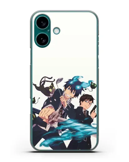 Чехол аниме Синий экзорцист - Рин и Юкио силиконовый для iPhone 16 Plus