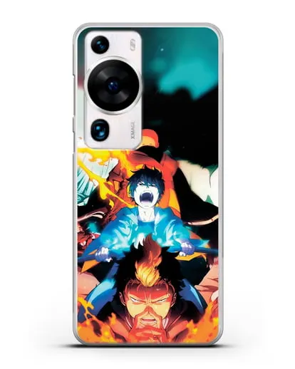 Чехол аниме Синий экзорцист - Рин экзорцист силиконовый для Huawei P60 Pro
