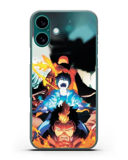 Чехол аниме Синий экзорцист - Рин экзорцист силиконовый для iPhone 16 Plus