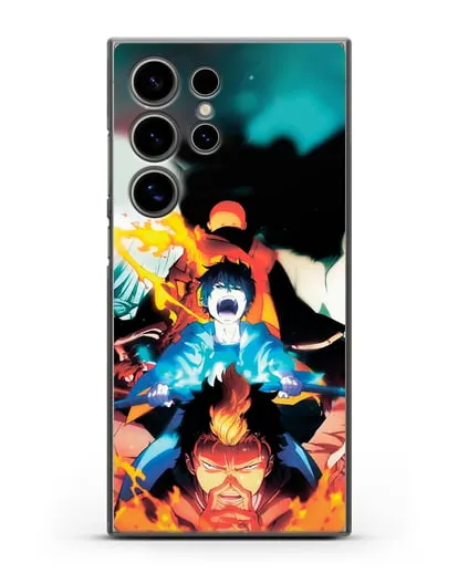 Чехол аниме Синий экзорцист - Рин экзорцист силиконовый для Samsung Galaxy S24 Ultra