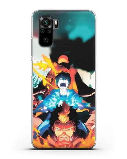 Чехол аниме Синий экзорцист - Рин экзорцист силиконовый для Xiaomi Redmi Note 10