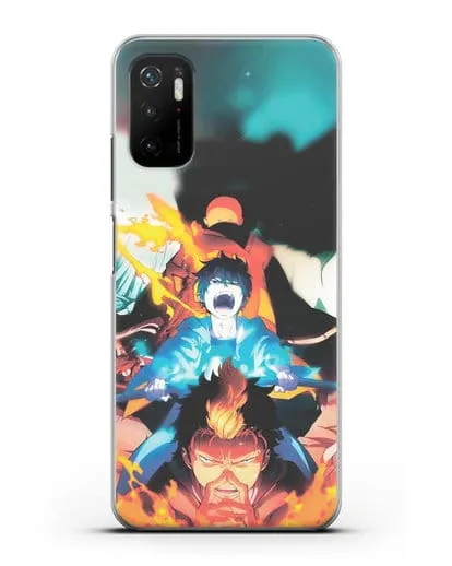 Чехол аниме Синий экзорцист - Рин экзорцист силиконовый для Xiaomi Redmi Note 10 5G