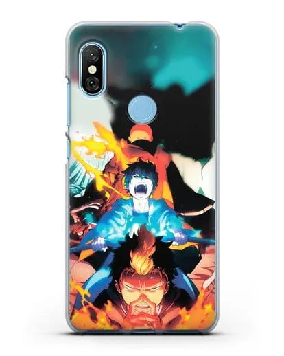 Чехол аниме Синий экзорцист - Рин экзорцист силиконовый для Xiaomi Redmi Note 6 Pro