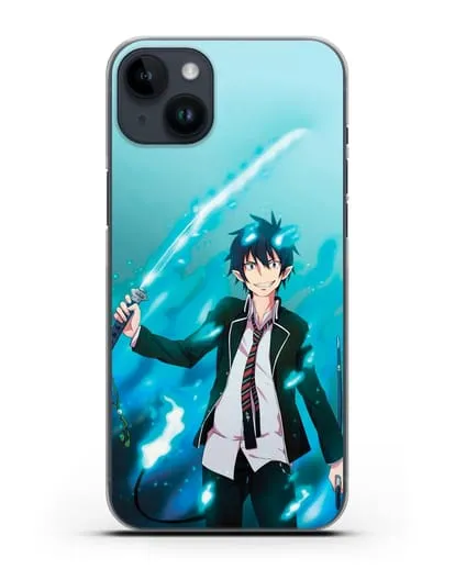 Чехол аниме Синий экзорцист - Рин силиконовый для iPhone 14 Plus