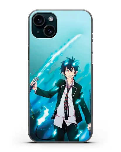 Чехол аниме Синий экзорцист - Рин силиконовый для iPhone 15 Plus