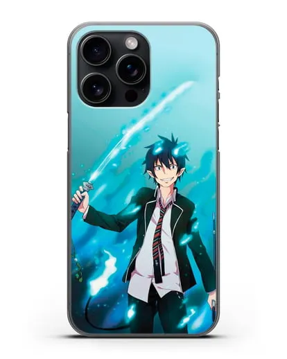 Чехол аниме Синий экзорцист - Рин силиконовый для iPhone 15 Pro Max