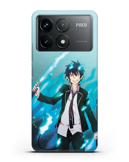 Чехол аниме Синий экзорцист - Рин силиконовый для Xiaomi Poco F6 Pro