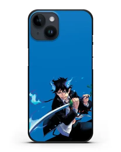 Чехол аниме Синий экзорцист - Рин демон силиконовый для iPhone 14