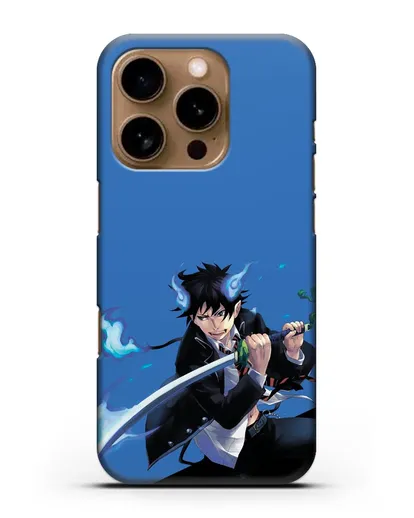 Чехол аниме Синий экзорцист - Рин демон силиконовый для iPhone 16 Pro