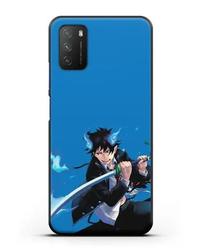 Чехол аниме Синий экзорцист - Рин демон силиконовый для Xiaomi Poco M3