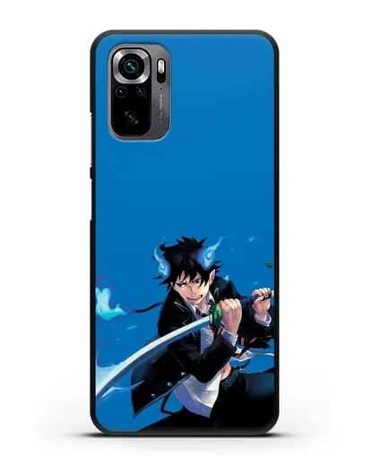 Чехол аниме Синий экзорцист - Рин демон силиконовый для Xiaomi Poco M5s