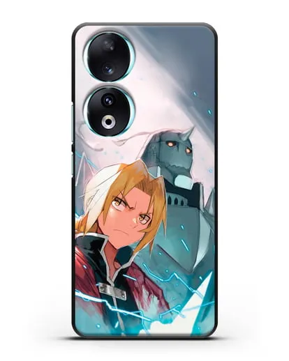 Чехол аниме Ходячий замок - Эдвард и Альфонс силиконовый для Honor 90