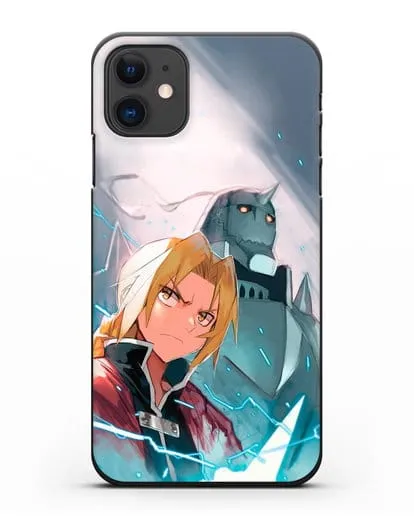 Чехол аниме Ходячий замок - Эдвард и Альфонс силиконовый для iPhone 11