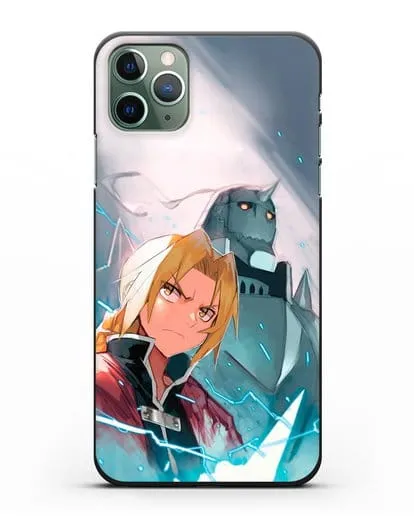 Чехол аниме Ходячий замок - Эдвард и Альфонс силиконовый для iPhone 11 Pro