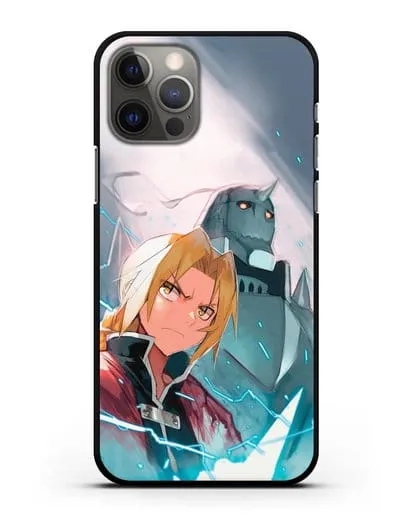 Чехол аниме Ходячий замок - Эдвард и Альфонс силиконовый для iPhone 12 Pro