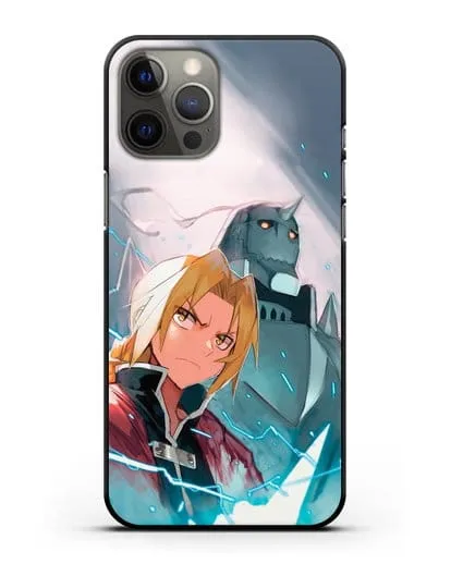 Чехол аниме Ходячий замок - Эдвард и Альфонс силиконовый для iPhone 12 Pro Max