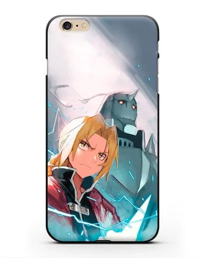 Чехол аниме Ходячий замок - Эдвард и Альфонс силиконовый для iPhone 6 Plus