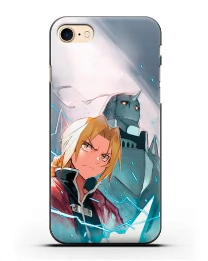 Чехол аниме Ходячий замок - Эдвард и Альфонс силиконовый для iPhone 7