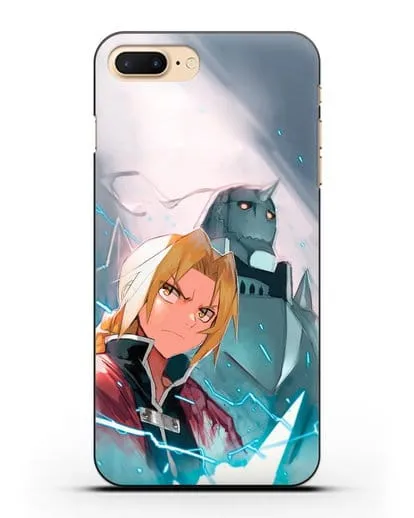 Чехол аниме Ходячий замок - Эдвард и Альфонс силиконовый для iPhone 7 Plus