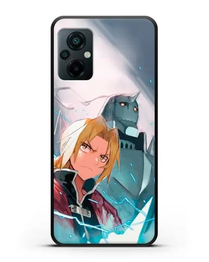 Чехол аниме Ходячий замок - Эдвард и Альфонс силиконовый для Xiaomi Poco M5