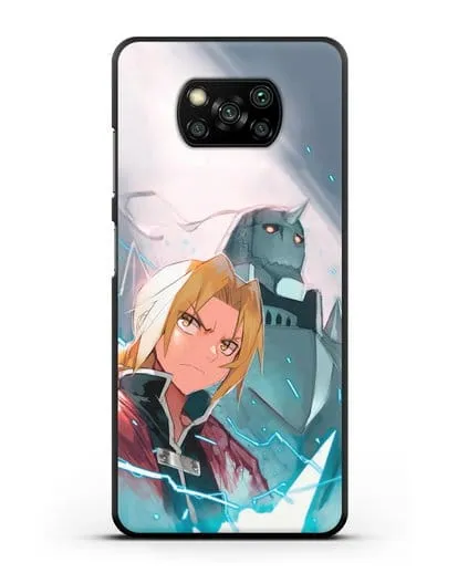 Чехол аниме Ходячий замок - Эдвард и Альфонс силиконовый для Xiaomi Poco X3