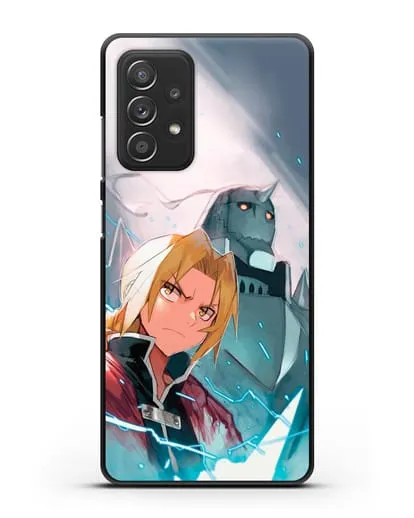 Чехол аниме Ходячий замок - Эдвард и Альфонс силиконовый для Samsung Galaxy A53