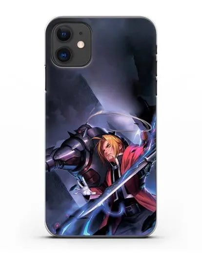 Чехол аниме Ходячий замок - Эдвард и Ал в бою силиконовый для iPhone 11