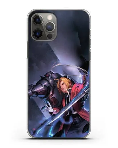 Чехол аниме Ходячий замок - Эдвард и Ал в бою силиконовый для iPhone 12 Pro