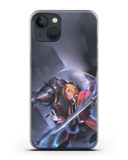 Чехол аниме Ходячий замок - Эдвард и Ал в бою силиконовый для iPhone 13 Mini