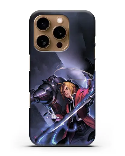 Чехол аниме Ходячий замок - Эдвард и Ал в бою силиконовый для iPhone 16 Pro