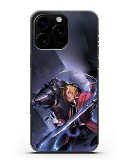 Чехол аниме Ходячий замок - Эдвард и Ал в бою силиконовый для iPhone 16 Pro Max