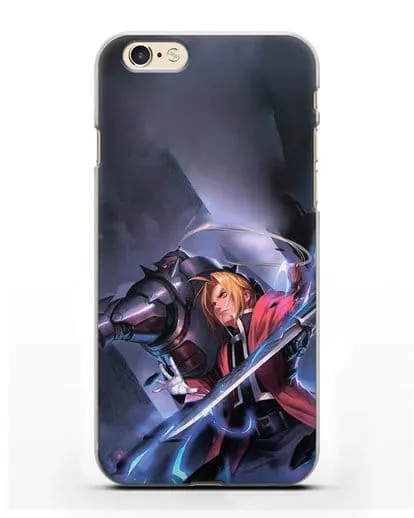Чехол аниме Ходячий замок - Эдвард и Ал в бою силиконовый для iPhone 6