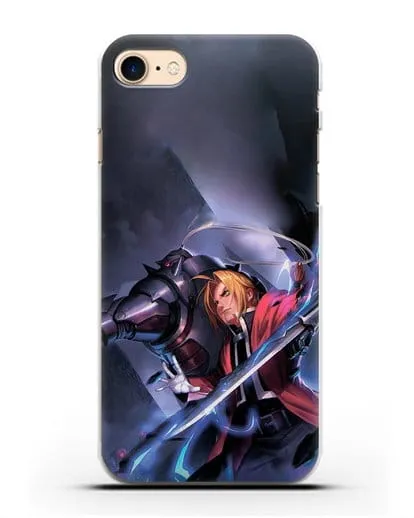 Чехол аниме Ходячий замок - Эдвард и Ал в бою силиконовый для iPhone 7