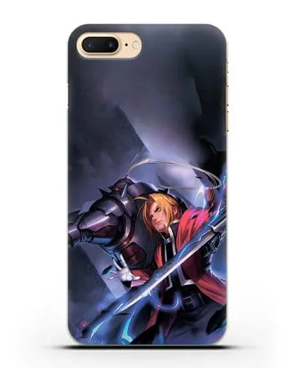 Чехол аниме Ходячий замок - Эдвард и Ал в бою силиконовый для iPhone 7 Plus