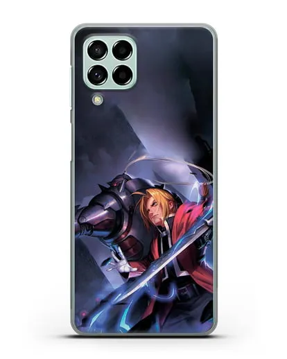 Чехол аниме Ходячий замок - Эдвард и Ал в бою силиконовый для Samsung Galaxy M53 [SM-M536]