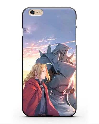 Чехол аниме Ходячий замок - Эдвард и Ал на закате силиконовый для iPhone 6 Plus