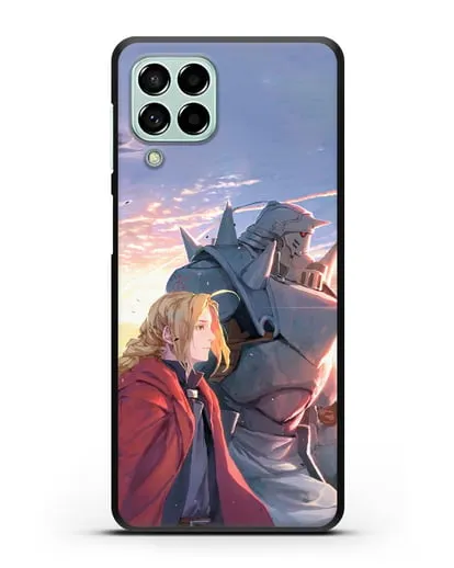Чехол аниме Ходячий замок - Эдвард и Ал на закате силиконовый для Samsung Galaxy M53 [SM-M536]