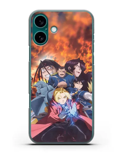 Чехол аниме Ходячий замок - Алхимик силиконовый для iPhone 16 Plus