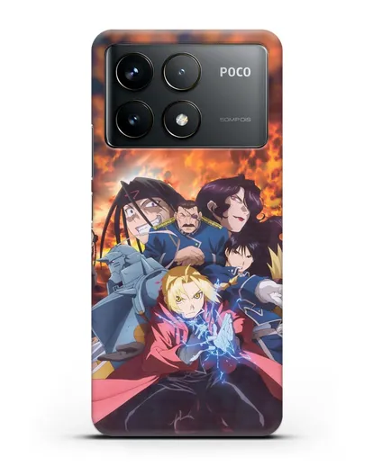 Чехол аниме Ходячий замок - Алхимик силиконовый для Xiaomi Poco F6 Pro